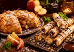 Petites croustades aux pommes et cigares chocolat banane