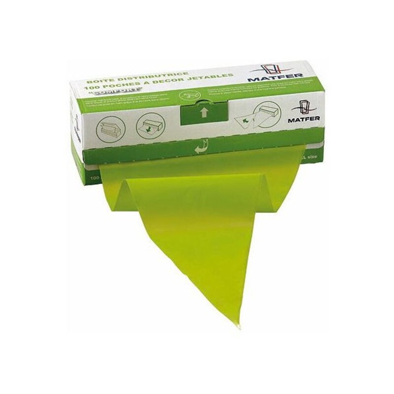 Poche pâtisserie jetable anti-glisse 26x55cm 10 pièces